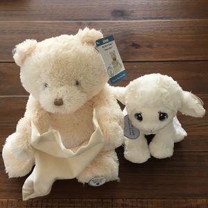 NWT 2 soft stuffies - precious moments / baby gund